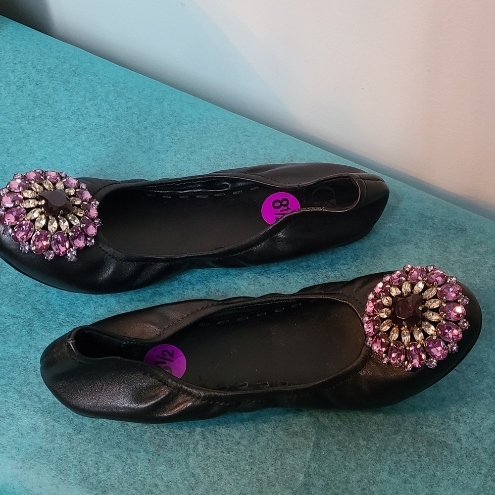 Kelsi Dagger Rhinestone Toe Ballet Flats - Picture 7 of 12